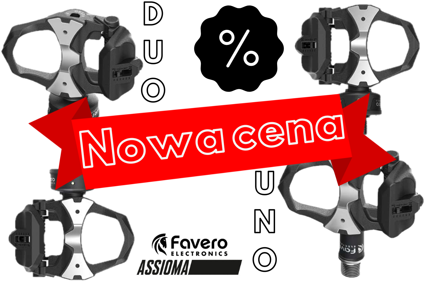 Nowe niespotykane ceny pedałów Favero Assioma UNO i DUO