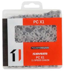 Łańcuch SRAM PC X1 11rz 118ogniw srebrno-czarny