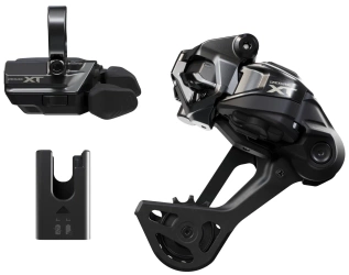 ZESTAW  UPRGADE KIT Shimano Di2 XT M8200/M8250 przerzutka ładowarka bateria manetka obejma
