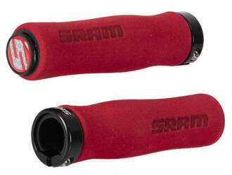 Gripy chwyty SRAM LOCKING GRIPS FOAM CONTOUR czerwony / czarny