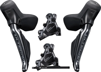 ZESTAW Klamkomanetek Shimano Ultegra ST-R8170 Di2 + BR-R8170 przód+tył z zaciskami