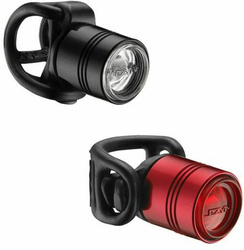 Zestaw lampki LEZYNE LED FEMTO DRIVE PAIR przód czerwona / tył czarna 15/7 lumenów