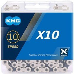 Łańcuch KMC X10.93 10S silver 114 ogniw Box