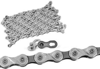 Łańcuch rowerowy KMC X9 9 rzędowy 116 ogniw SREBRNY/SZARY + SPINKA