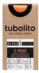 Dętka Tubolito S-TUBO ROAD 700x18/28C SV80 presta 80 mm black czarny wentyl