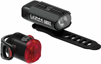 Zestaw lampki LEZYNE HECTO DRIVE 500XL przód 500 lm, FEMTO USB-C 15 lm, usb czarne
