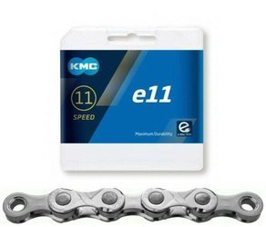 Łańcuch KMC e11 E-Bike 11 rzędowy 122 ogniwa srebrny