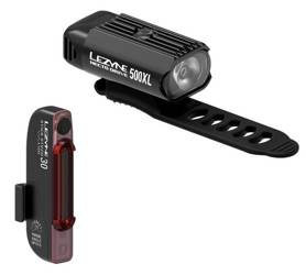 Zestaw lampek LEZYNE HECTO DRIVE 500XL przód 500 lm + STICK DRIVE tył 30 lm, usb czarne