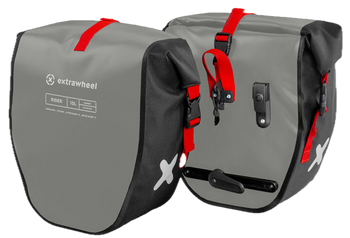 Sakwy tylne EXTRAWHEEL RIDER POLYESTER GREY/BLACK 30L