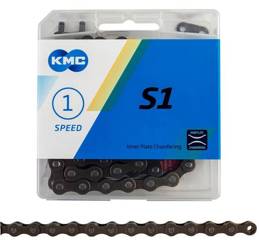 Łańcuch KMC S1 Speed brązowy 1 rzędowy 112 ogniw