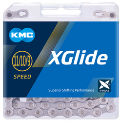 Łańcuch KMC X-Glide 9-11 rzędowy 126 ogniw długi ze spinką BOX